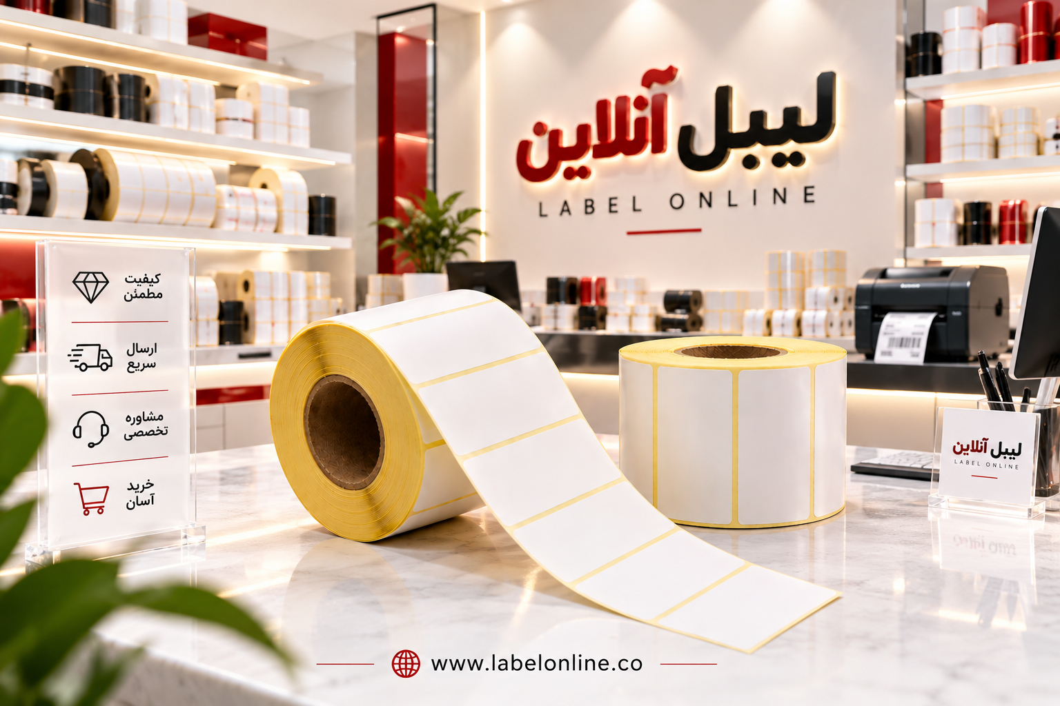 خرید لیبل صدفی سایز 30 در 70 از لیبل آنلاین